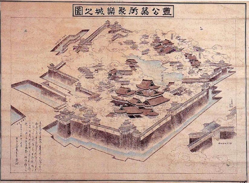 豊公築所聚楽城之図